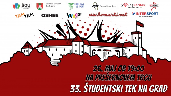 Vabilo na 33. &scaron;tudentski tek na grad