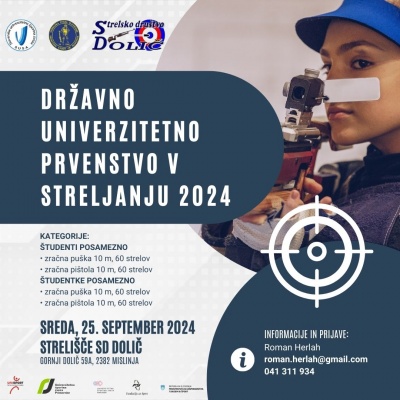 Državno univerzitetno prvenstvo v streljanju 2024 - nov datum izvedbe