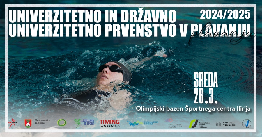 Razpis za Državno univerzitetno prvenstvo v plavanju 2024/25