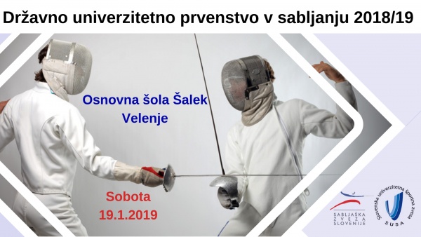 Razpis Državnega univerzitetnega prvenstva v sabljanju 2018/19