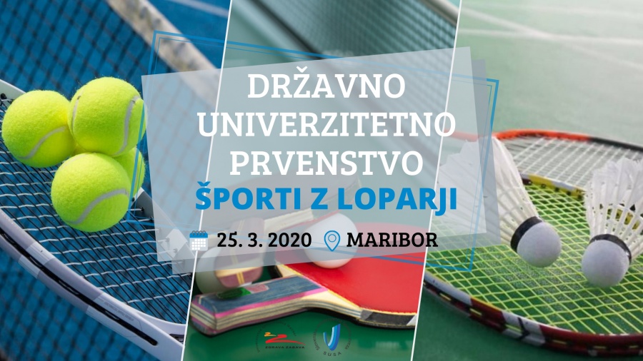 Razpisi državnih univerzitetnih prvenstev v športih z loparji 2019/20