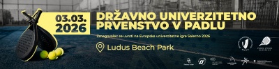Padel: Razpisano Državno univerzitetno prvenstvo 2026!