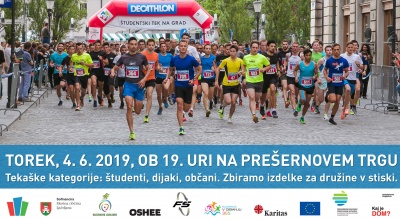 Dobrodelni 26. DECATHLON &scaron;tudentski tek na grad