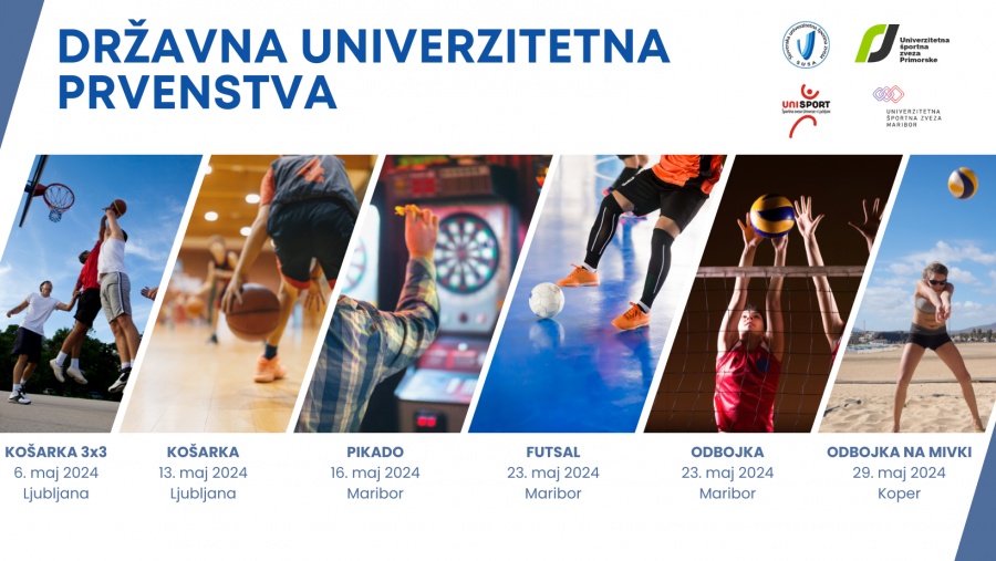 Državna univerzitetna prvenstva v &scaron;estih disciplinah!