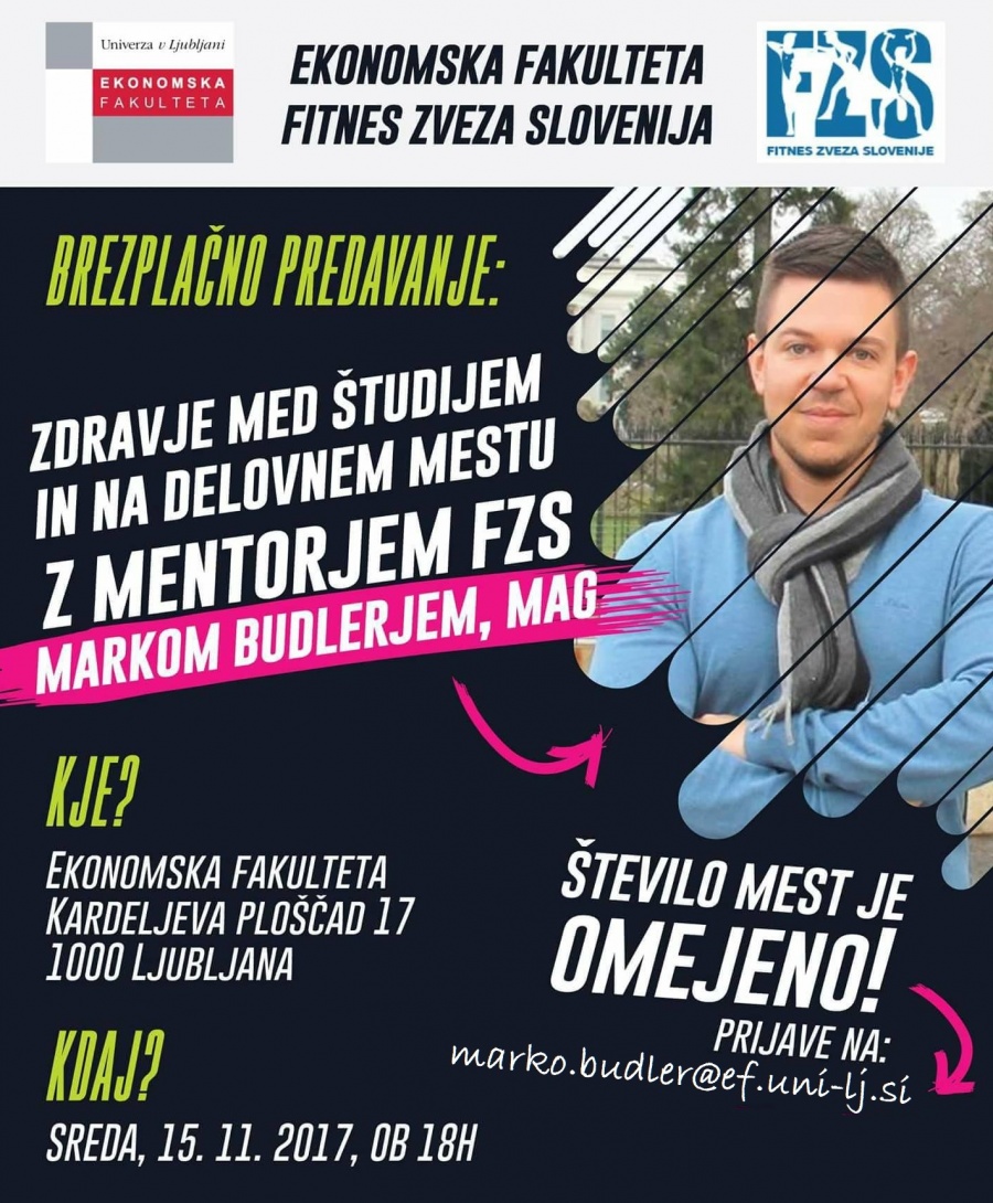 Vabljeni na brezplačno predavanje na temo načrtovanja optimalne prehrane ob &scaron;tudiju in delu