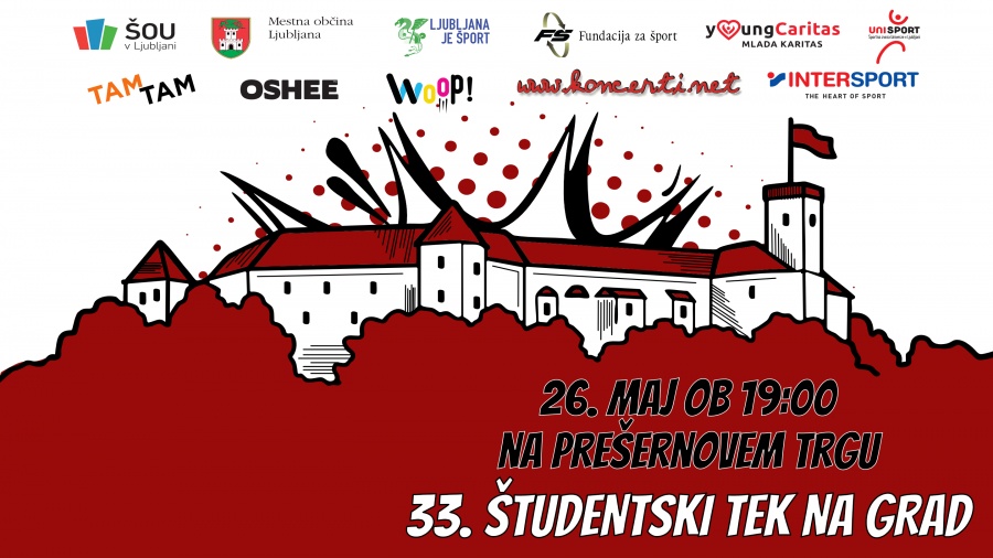 Vabilo na 33. &scaron;tudentski tek na grad