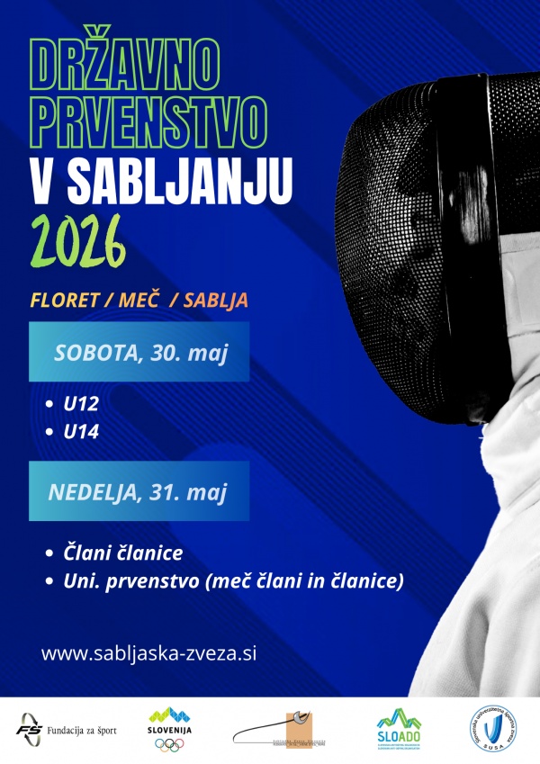 Vabilo na Državno univerzitetno prvenstvo v sabljanju 2025/26