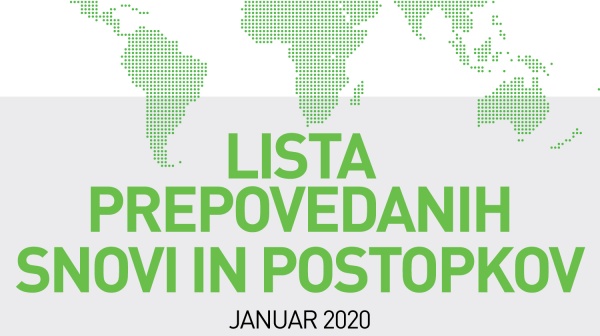 Lista prepovedanih snovi 2020