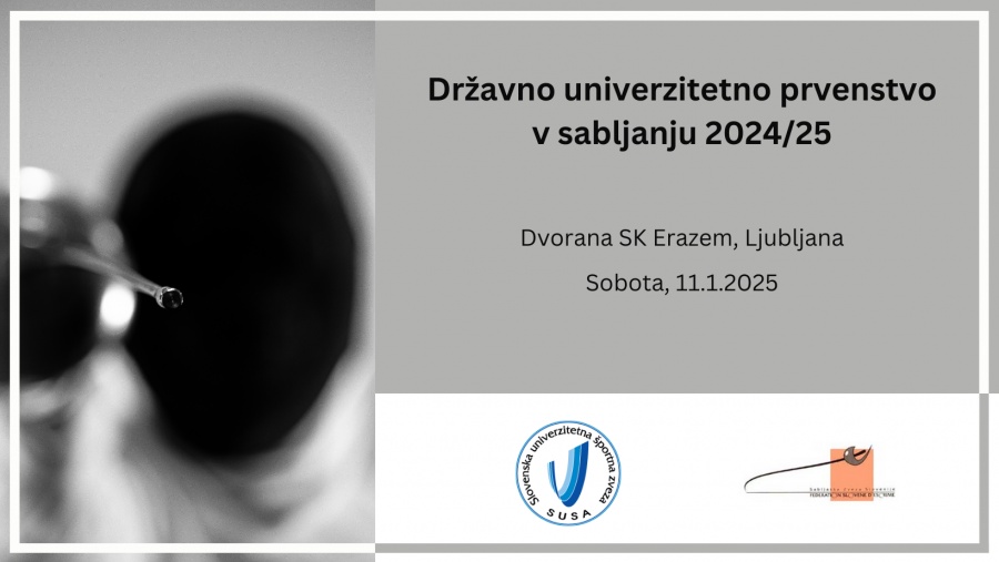 Vabilo na Državno univerzitetno prvenstvo v sabljanju 2024/25